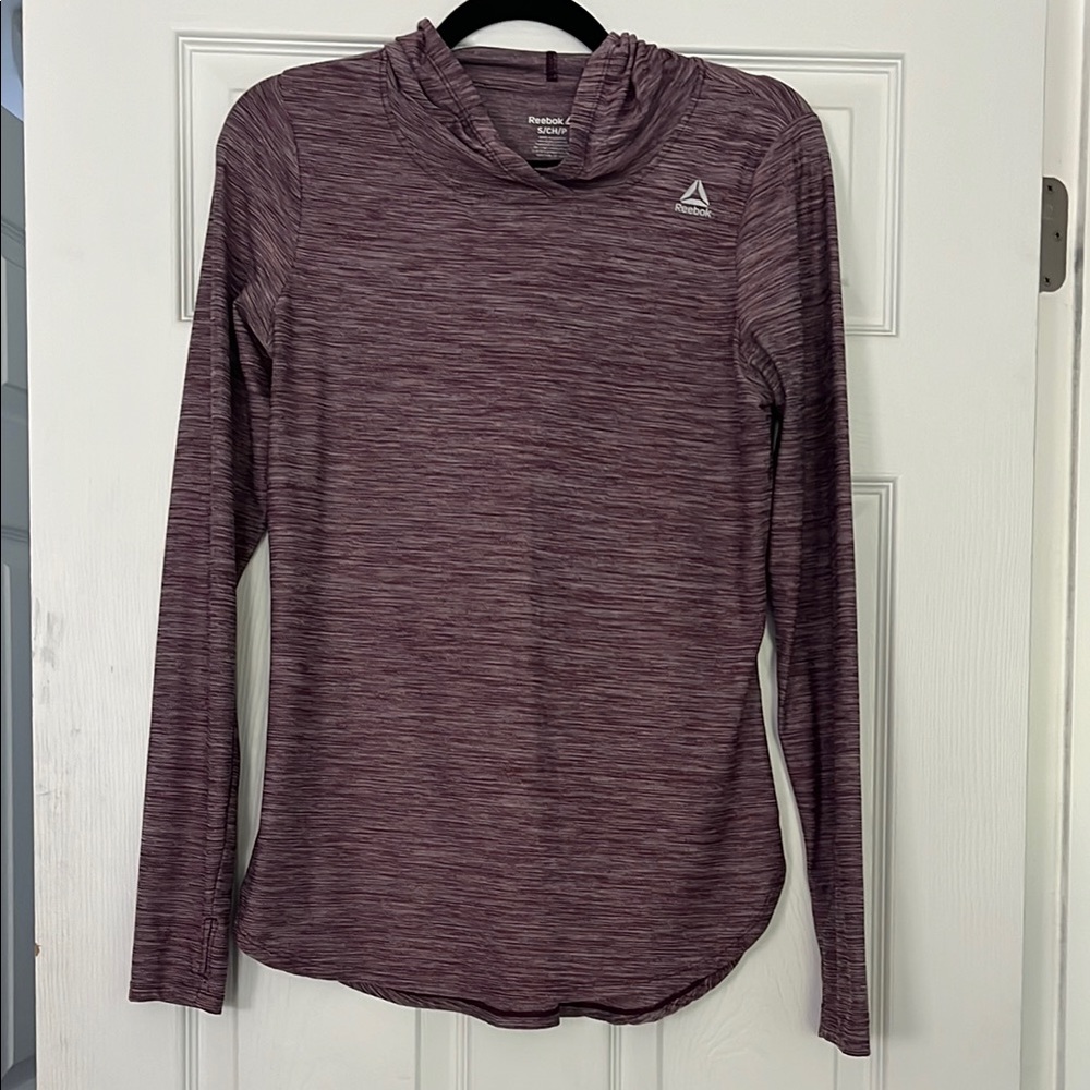 Reebok Purple Long Sleeve Hoodie Sweatshirt